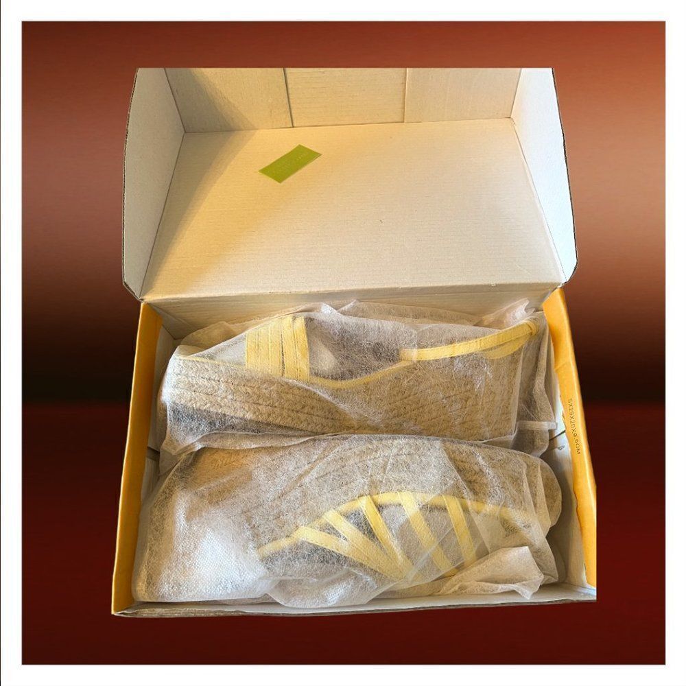 Chase & Chloe Cordelia Platform Wedge Espadrille Heels in Yellow - Sz. 10 - NWB! - Picture 8 of 10